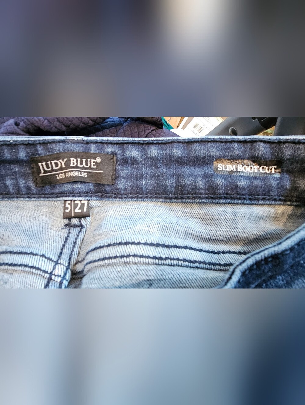 Judy Blue Size 5/27 Slim Bootcut Jeans High Rise Dark Wash Stretch Denim - Picture 5 of 5